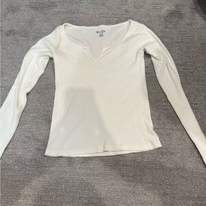 Brandy Melville white Long Sleeve Tee